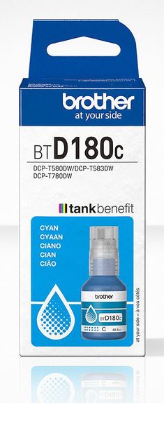 Brother BTD180C Cyan Genuine Ink Bottle - Thumbnail 2