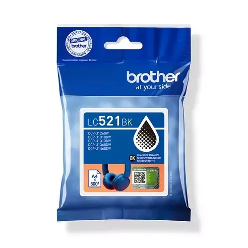 Brother LC521BK Genuine Ink Cartridge - Black - Image 1