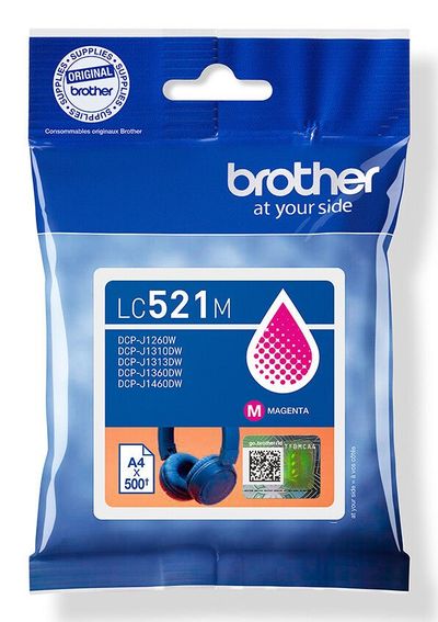 Brother LC521M Genuine Ink Cartridge - Magenta - Thumbnail 2