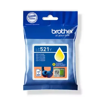 Brother LC521Y Genuine Ink Cartridge - Yellow