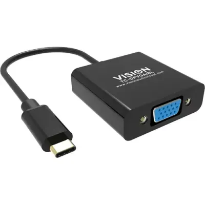 Vision TC-USBCVGA/BL video cable adapter USB Type-C VGA (D-Sub) Black