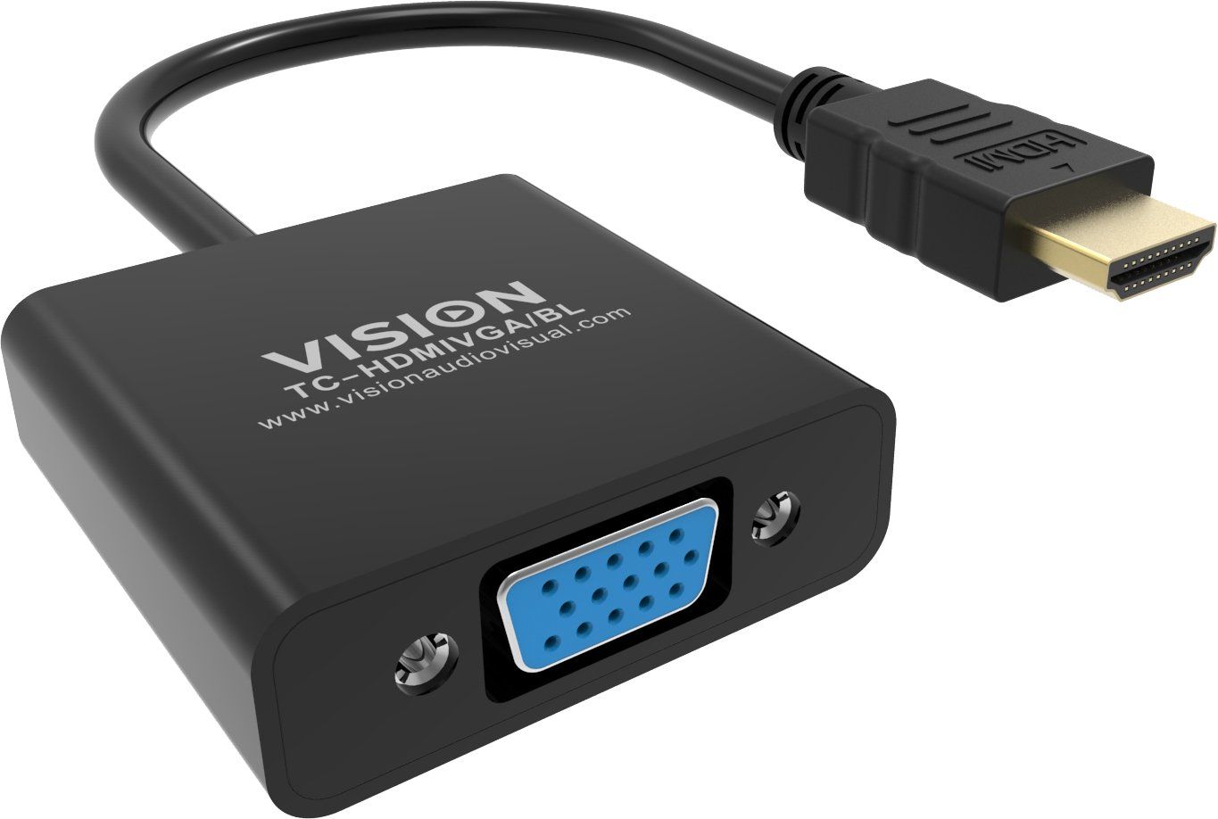 Vision TC-HDMIVGA/BL video cable adapter 0.23 m HDMI Type A (Standard) VGA (D-Sub) Black - Image 1