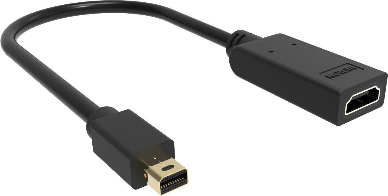 Vision TC-MDPHDMI/BL video cable adapter Mini DisplayPort HDMI Type A - Image 1