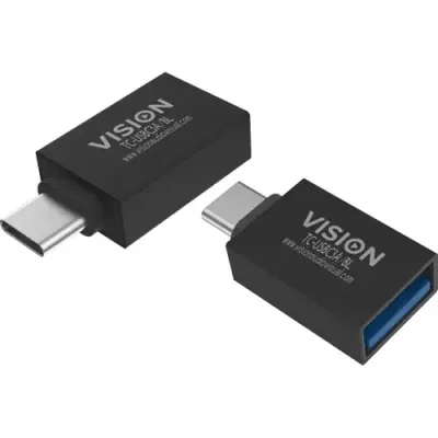 Vision TC-USBC3A/BL cable gender changer USB C USB 3.0 A Black