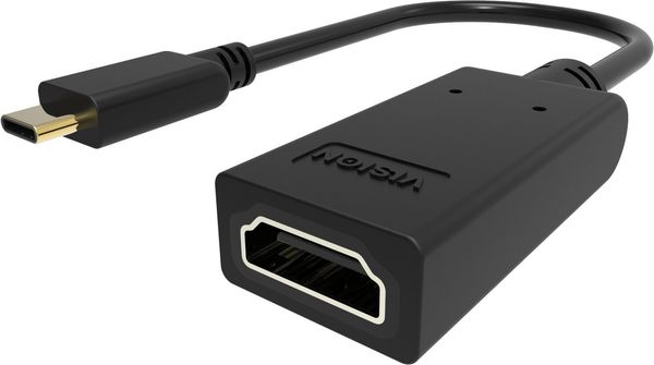 Vision TC-USBCHDMI/BL video cable adapter USB Type-C HDMI Type A (Standard) Black - Thumbnail 2