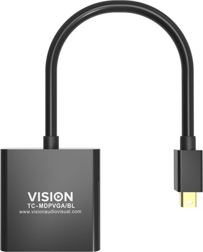 Vision TC-MDPVGA/BL video cable adapter Mini DisplayPort VGA (D-Sub) Black - Thumbnail 2