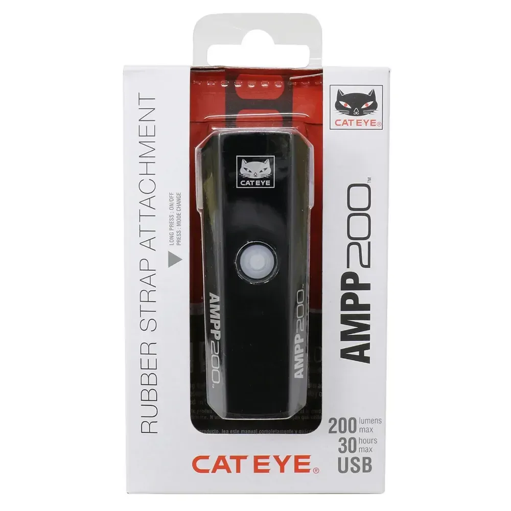 Cateye Ampp 200 Front Bike Light Black - Image 1