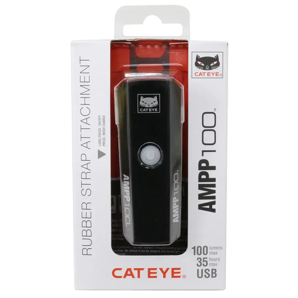 Cateye Ampp 100 Front Bike Light Black - Image 1