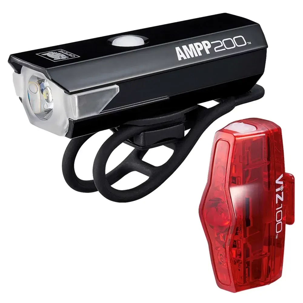 Cateye AMPP 200/VIZ 100 Light Set Black - Image 1