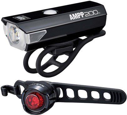 Cateye AMPP 200/Orb Rechargeable Light Set Black - Thumbnail 2