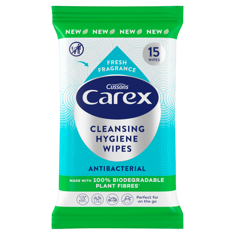 Carex Antibacterial Cleansing Hygiene Wipes - White - Image 1