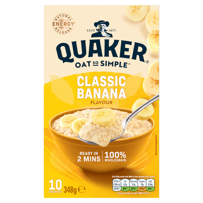 Quaker Oat So Simple Classic Banana Porridge Sachets 10x34.8g