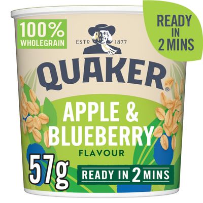 Quaker Oat So Simple Apple & Blueberry Porridge Pot 57g - Thumbnail 2