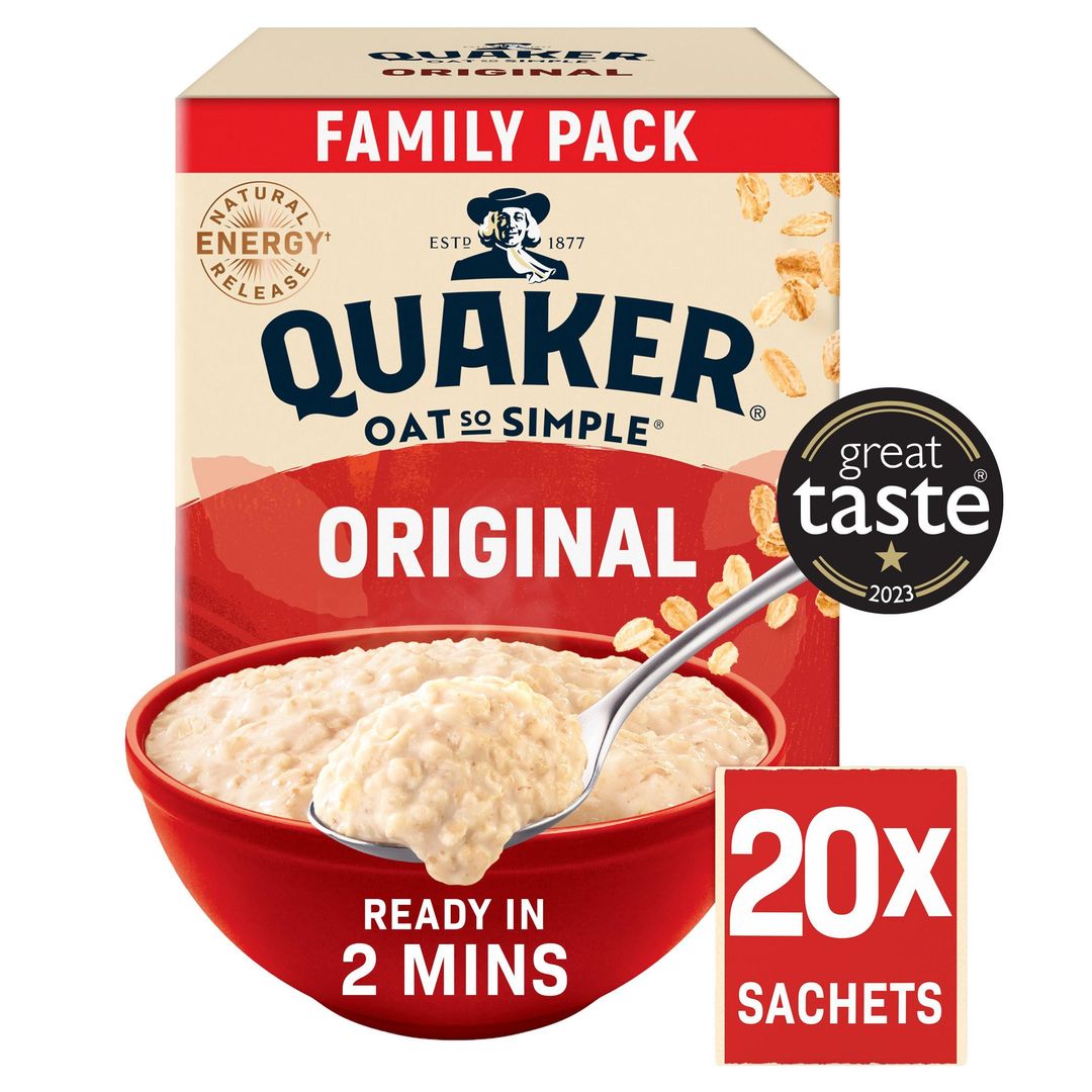 Quaker Oat So Simple Original Big Pack Porridge Sachets 20 x 27g - Image 1