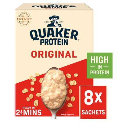 Quaker Oat So Simple Protein Original Porridge Sachets 8 x 37.75g - Thumbnail 2