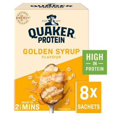 Quaker Oat So Simple Protein Golden Syrup Porridge Sachets 8x43g - Thumbnail 2
