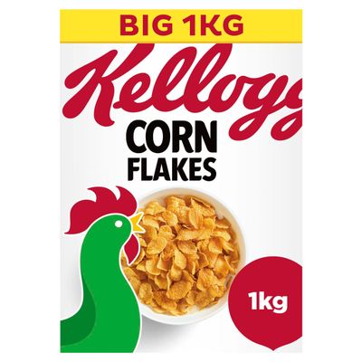 Kellogg's Corn Flakes Breakfast Cereal 1kg - Thumbnail 2