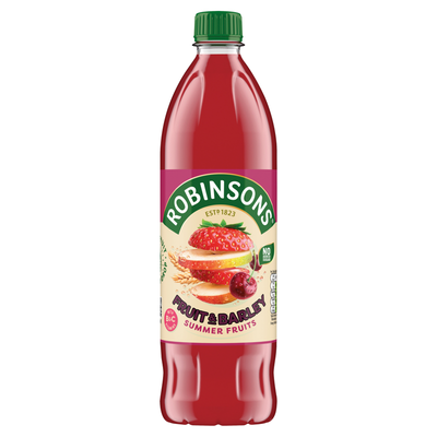 Robinsons Fruit & Barley with Vitamins Summer Fruits Squash 1L - Thumbnail 2