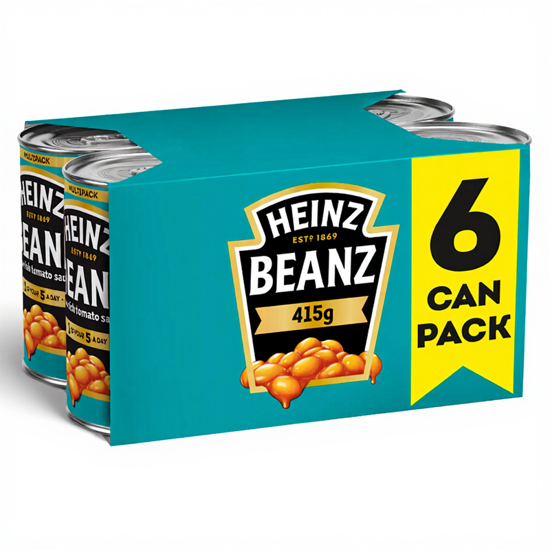 Heinz Tinned Baked Beans in a Rich Tomato Sauce 6 x 415g - Image 1