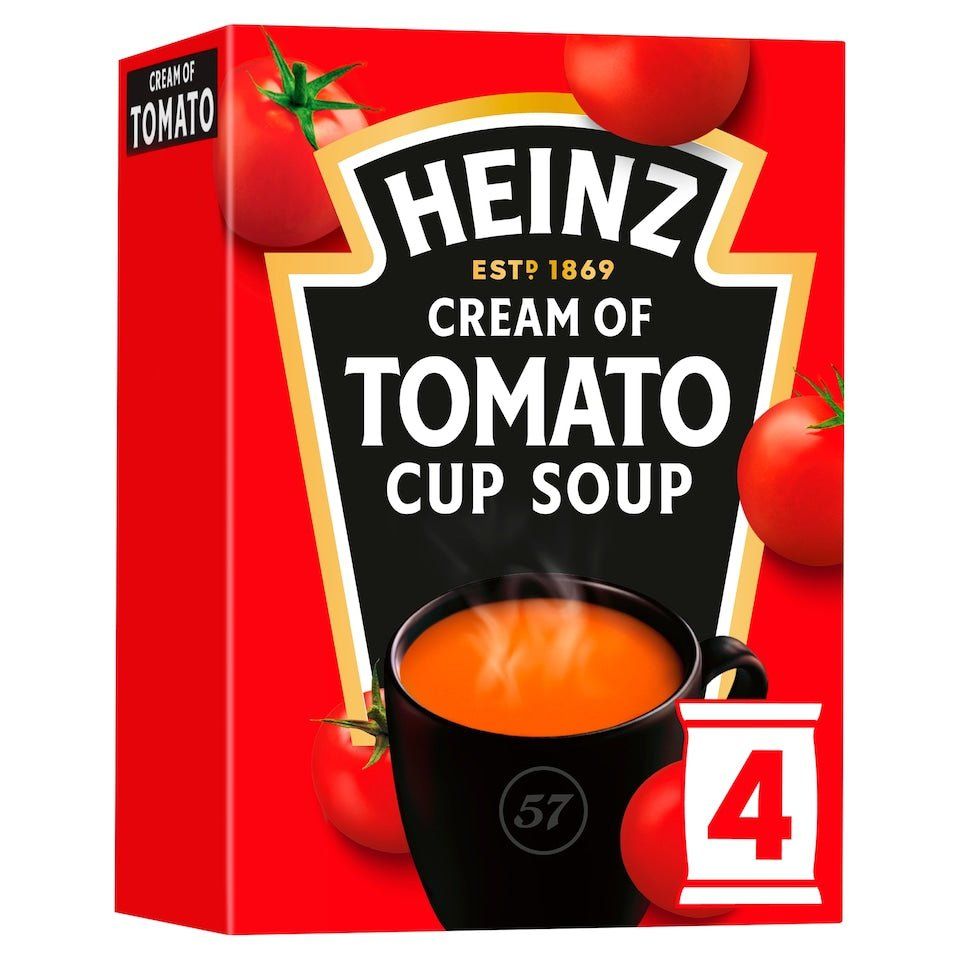 Heinz Cream of Tomato Cup Soup – 22g x 4 Pack – 88 g - Image 1