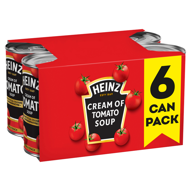 Heinz Cream of Tomato Tinned Soup 6 x 400g - Image 1