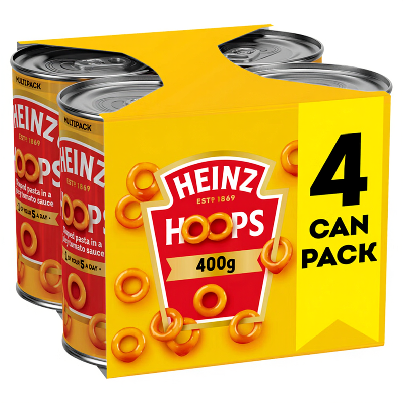 Heinz Spaghetti Hoops 4 x 400g - Image 1