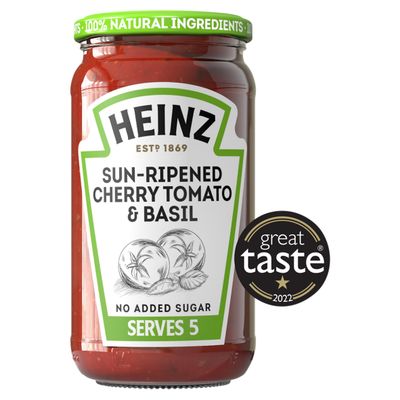 Heinz Sundried Cherry Tomato & Basil Pasta Sauce 490g - Thumbnail 2