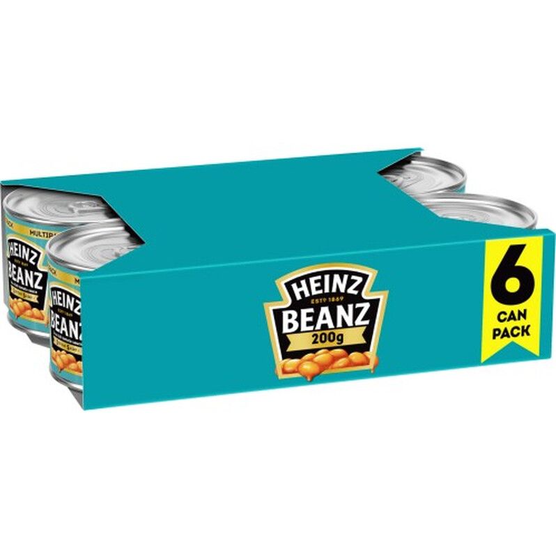 Heinz Tinned Baked Beans in a Rich Tomato Sauce 6 x 200g - Image 1