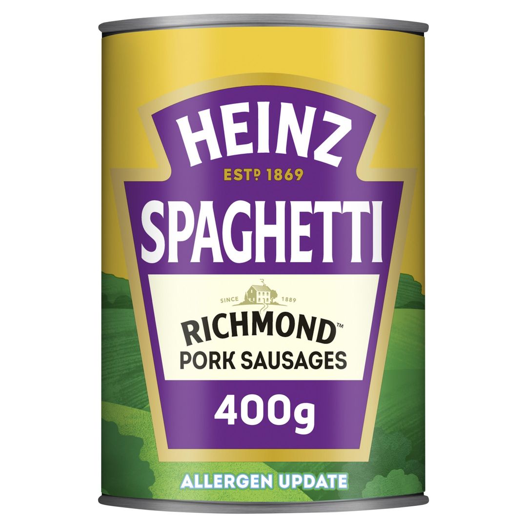 Heinz Spaghetti In a Rich Tomato Sauce With Richmond Pork Sausages 400g - Image 1