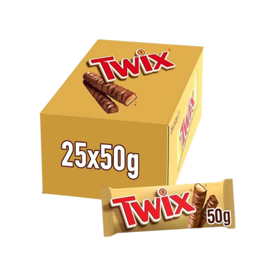 Twix Chocolate Bars 25 x 50g