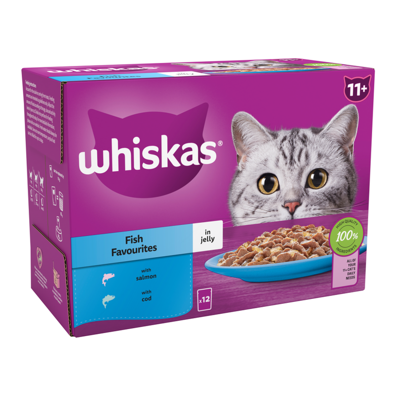 Whiskas Fish Favourites In Jelly Senior 11+12x85g - Image 1