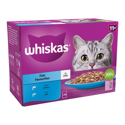 Whiskas Fish Favourites In Jelly Senior 11+12x85g