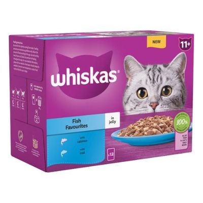 Whiskas Fish Favourites In Jelly Senior 11+12x85g - Thumbnail 2