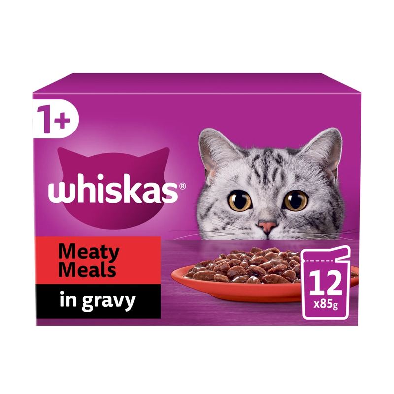 Whiskas 1+ Pouches in Gravy - Meaty Meals - Image 1