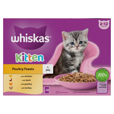 Whiskas Kitten Pouches in Jelly - Poultry Feast