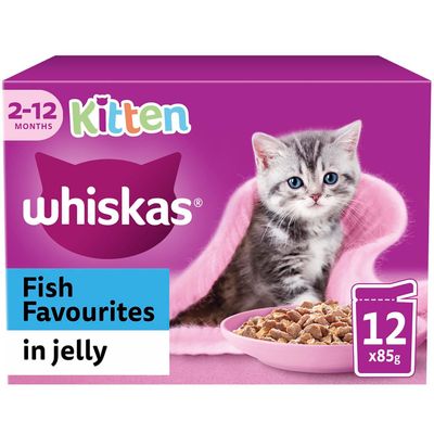 Whiskas Kitten Pouches in Jelly - Fish Favourites - Thumbnail 2