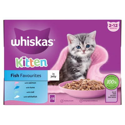Whiskas Kitten Pouches in Jelly - Fish Favourites