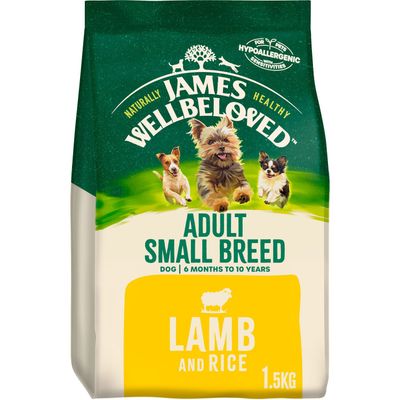 James Wellbeloved Hypoallergenic Adult Small Dog Food - Lamb and Rice / 1.5kg