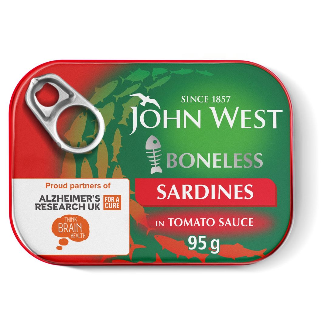 John West Boneless Sardines in Tomato Sauce 95g - Image 1