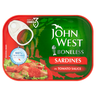John West Boneless Sardines in Tomato Sauce 95g - Thumbnail 2