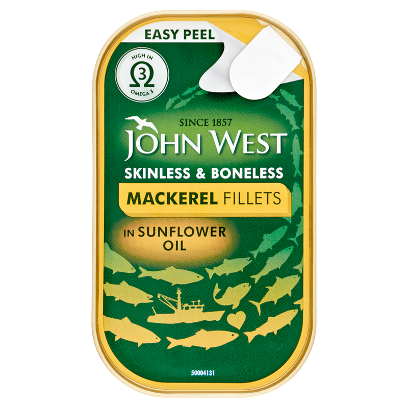 John West Mackerel Fillets in Sunflower Oil 115g - Image 1
