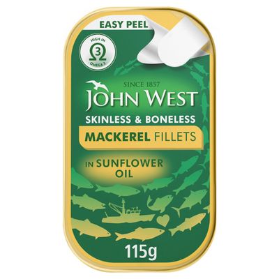 John West Mackerel Fillets in Sunflower Oil 115g - Thumbnail 2
