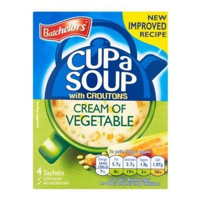 Batchelors Cream Of Vegetable Cup A Soup With Croutons 4 Pack - Thumbnail 2