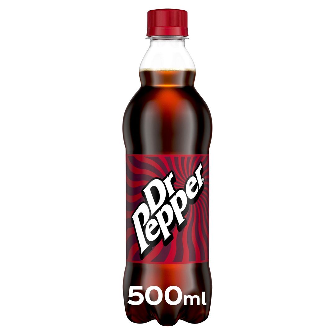 Dr Pepper Plastic Bottle Multipack, 12 x 500 ml - Image 1