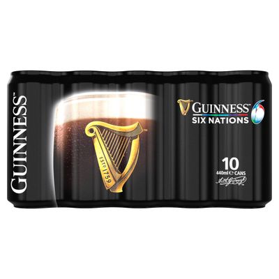 Guinness Draught Stout Beer 10 x 440ml Can (food pack) - Thumbnail 2