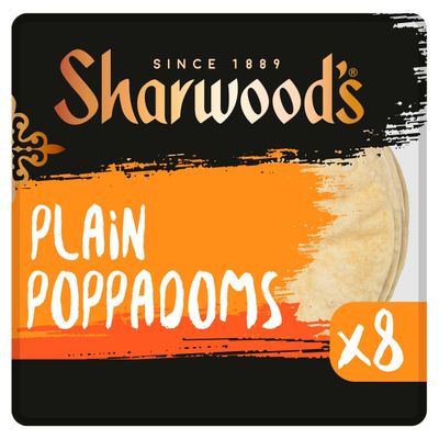 Sharwood's 8 Plain Poppadoms - Thumbnail 2