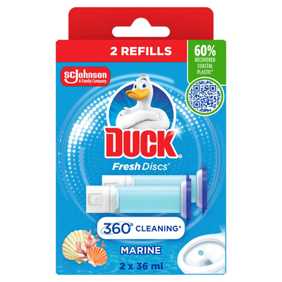 Toilet Duck Fresh 12 Discs Refill Pack Marine Scent 72ml