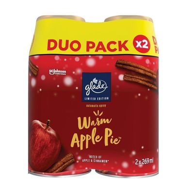Glade Auto Spray Twin Refill Warm Apple Pie 2x269ml