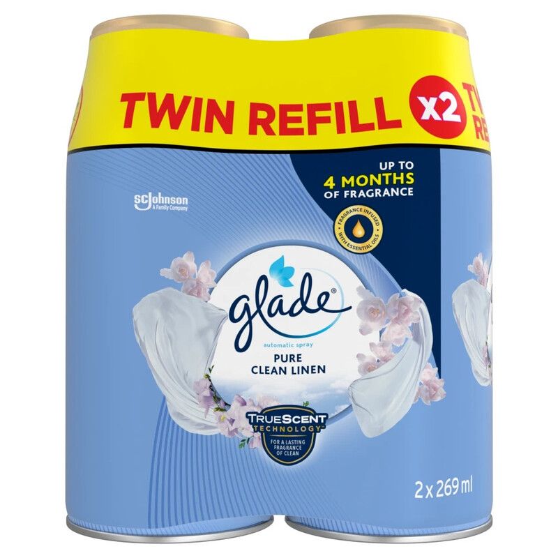 Glade Automatic Spray Twin Refill - Pure Clean Linen - Image 1