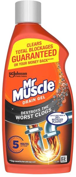 Mr Muscle Sink & Drain Unblocker Gel, 500ml - Thumbnail 2